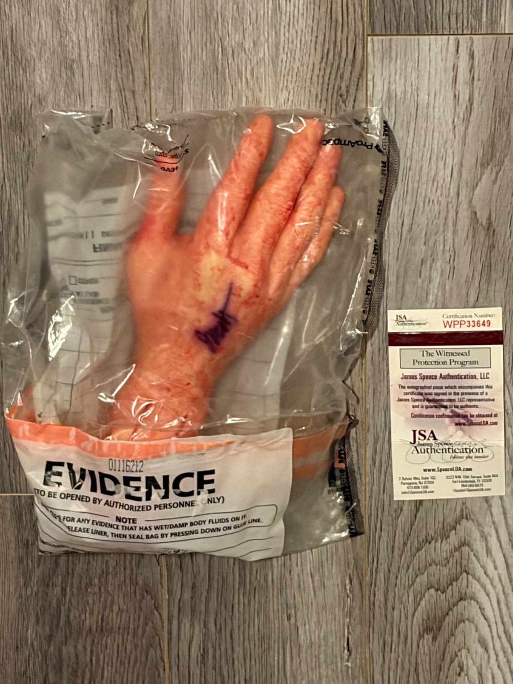Georgie Pennywise IT Horror Movie Autographed Signed Hand JSA COS